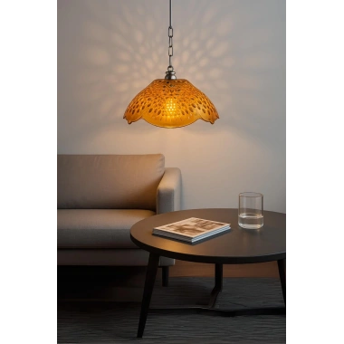 Bal Rengi Akrilik Avize Modern Dekoratif Aydınlatma 35x35x12 cm