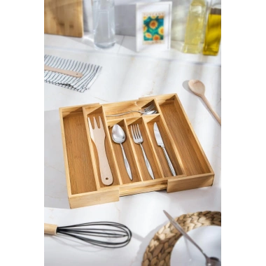 Bambu Ayarlanabilir Çekmece içi Kaşıklık & Çekmece İçi Organizer  (25*35*5 / 39*35*5)