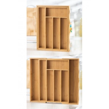 Bambu Ayarlanabilir Çekmece içi Kaşıklık & Çekmece İçi Organizer  (25*35*5 / 39*35*5)