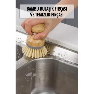 Bambu Bulaşık Temizlik Fırçası & Mutfak Banyo Temizlik Fırçası