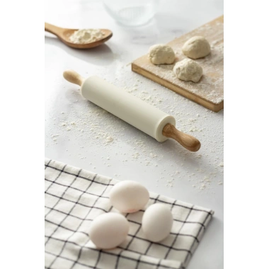 Bambu Saplı Silikon Gövdeli Siyah Merdane-Orta Boy(39 cm x 5 cm)