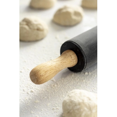 Bambu Saplı Silikon Gövdeli Siyah Merdane-Orta Boy(39 cm x 5 cm)