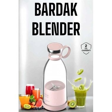 Bardak Blender Smoothie Meyve Sıkacağı Şarjlı Cam Taşınabilir
