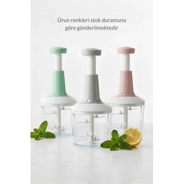 Basmali El Rondosu Sebze Meyve Doğrayıcı 1 Lt 2 Parça