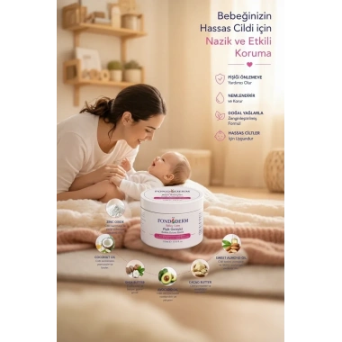 Bebek Pişik Kremi Çinko Oksit ve Lanolin İçerikli Bariyer Krem Yoğun Onarıcı Cilt Bakım Kremi