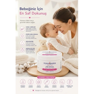 Bebek Pişik Kremi Çinko Oksit ve Lanolin İçerikli Bariyer Krem Yoğun Onarıcı Cilt Bakım Kremi