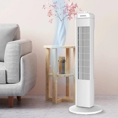 BEYAZ 50W 3 KADEME - ZAMANLAYICI KULE TİPİ VANTİLATÖR KTF-258W (5468)