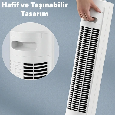 BEYAZ 50W 3 KADEME - ZAMANLAYICI KULE TİPİ VANTİLATÖR KTF-258W (5468)
