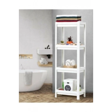 BEYAZ DİKDÖRTGEN RAF ÜNİTESİ PLASTİK (5468)