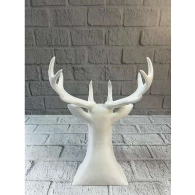 Beyaz Geyik Biblo 23 cm Dekoratif Modern Tasarım