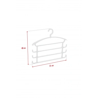 Beyaz Pantolon Askısı & Dolap Düzenleyici Askı