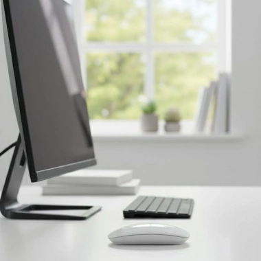 Beyaz Renkli Ergonomik Sessiz Kablosuz Mouse – USB Alıcılı, Ofis ve Oyun İçin Konforlu Bilgisayar Faresi MS6310 (5468)