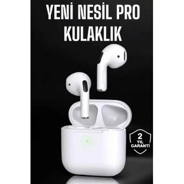 Beyaz Yeni Nesil Pro Bluetooth Kulaklık Yüksek Ses Kaliteli ANC Özelliği