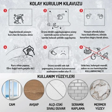 BiiShe® 100x100cm Statik Kağıt Renkli Çarpım Tablosu