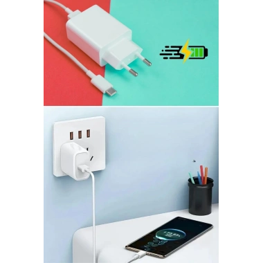 BiiShe® 120W USB Hızlı Type C Uçlu Kablolu Şarj Aleti