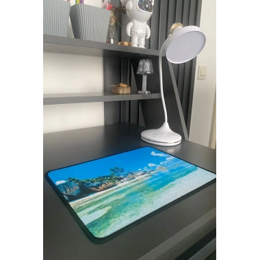 BiiShe® 25x32 cm Küçük Boy Mouse Pad Manzara Ada