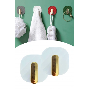 BiiShe® 2li Yapışkanlı Retro Askılık Dolap Kapak Kulpu Beyaz