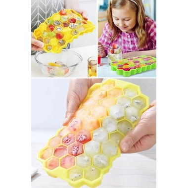 BiiShe® 37 Bölmeli Slikon Petek Şeklinde Buz Kalıbı