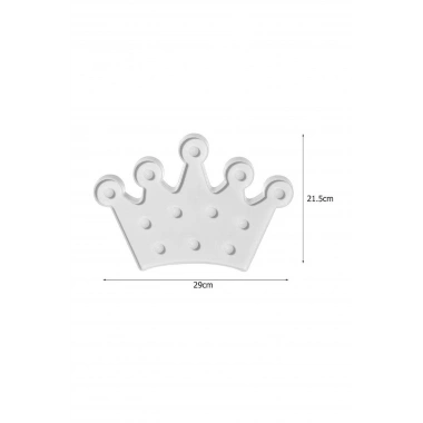 BiiShe® 3D Dekoratif Pilli Kraliçe Tacı Model Led Masa ve Gece Lambası