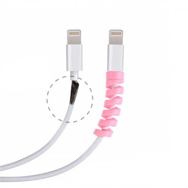 BiiShe® 4lü Apple, Android Şaj Kablosu Koruyucu Silikon Spiral Yay Aparat