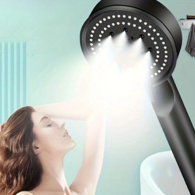 BiiShe® 5 Fonksiyonlu Yüksek Basınçlı Ayarlanabilir Siyah Duş Başlığı