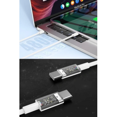 BiiShe® Apple 15/15 Pro Type-C to Type-C Hasır Örgü Hızlı Şarj Kablosu (1m)