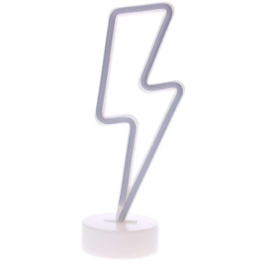 BiiShe® Dekoratif Şimşek Şeklinde Pilli Neon Led Lamba Süs Masa Lambası