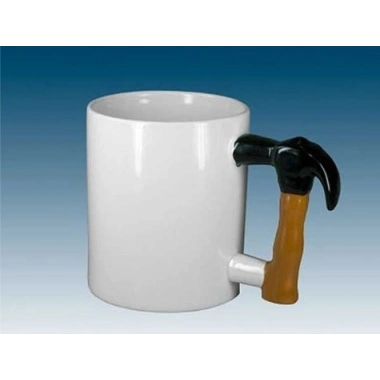 BiiShe® İlginç Hediyelik Çekiç Kulplu Tasarımlı Seramik Kupa Bardağı