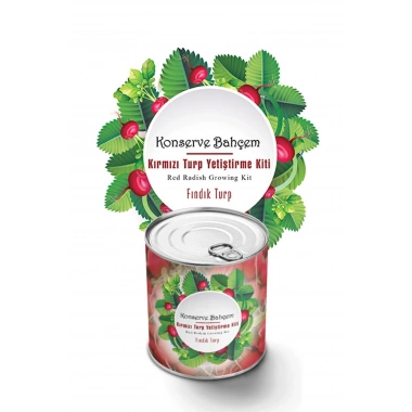 BiiShe® Konserve Bahçem Evde Konservede Fındık Turp Yetiştirme Kiti