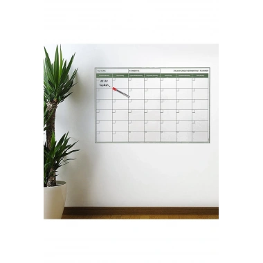 BiiShe® Manyetik Yapışkanlı Bir Aylık Program Planlayıcı Takvim 85x56 cm