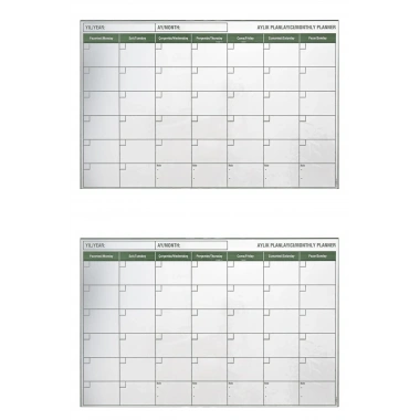BiiShe® Manyetik Yapışkanlı Bir Aylık Program Planlayıcı Takvim 85x56 cm