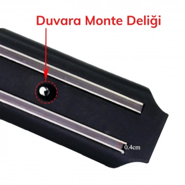 BiiShe® Mıknatıslı Paslanmaz Duvar Bıçak Askısı Standı 33 Cm  Aparat