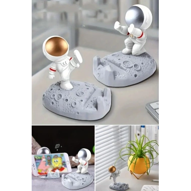 BiiShe® Mini Astronot Model Telefon ve Tablet Tutucu Standı