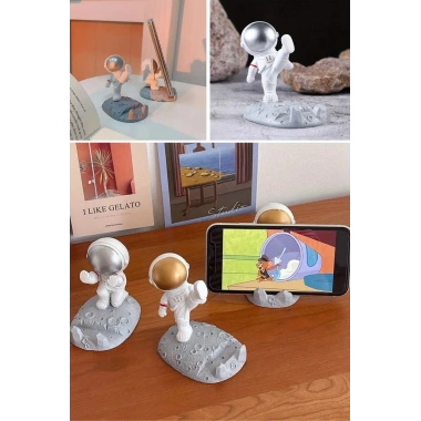 BiiShe® Mini Astronot Model Telefon ve Tablet Tutucu Standı