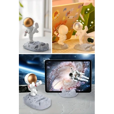 BiiShe® Mini Astronot Model Telefon ve Tablet Tutucu Standı