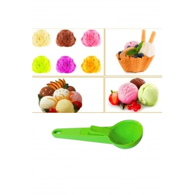 BiiShe® Pratik Mandallı Plastik Dondurma Servis Sunum Kepçesi Kaşığı