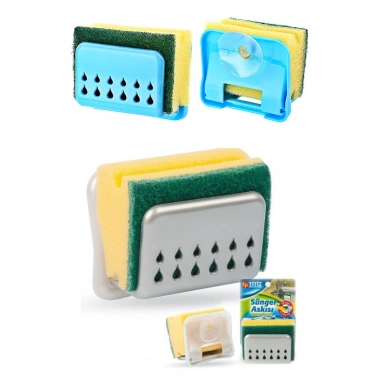 BiiShe® Pratik Mutfak Lavabo Vantuzlu Bulaşık Süngeri Askısı Aparatı