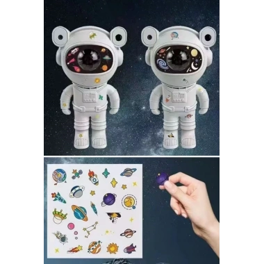 BiiShe® Stickerlı ,Kumandalı ASTRONOT Model Gece Lambası