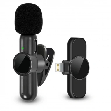 BiiShe® Type C Uyumlu İphone Dönüştürücülü Kablosuz Yaka Mikrofonu Android ve İphone Uyumlu Mini Mikrofon