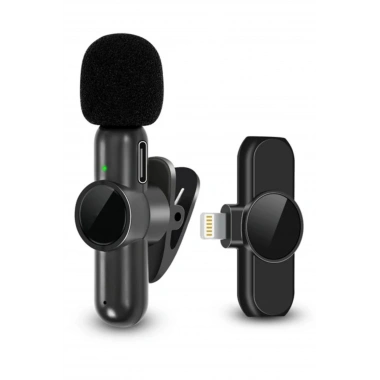 BiiShe® Type C Uyumlu İphone Dönüştürücülü Kablosuz Yaka Mikrofonu Android ve İphone Uyumlu Mini Mikrofon