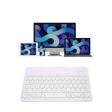 Bluetooh Wıreless Keyboard Siyah Q Klavye İOS Ipad Android Windows Uyumlu