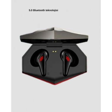 Bluetooth 5.0 Kablosuz Kulaklık LED Işıklı Silikonlu Tasarımlı