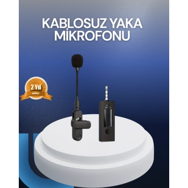 Bluetooth 5.2 Kablosuz Mikrofon – 360° Ses Algılama, Gürültü Engelleme, 4 Saat Çalışma