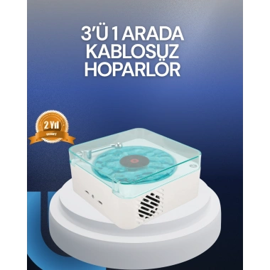 Bluetooth Hoparlör – 3-ü-1 Saatli Gece Lambası ve Vintage Tasarım