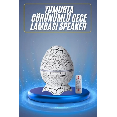 Bluetooth Hoparlör Dinozor Yumurtası Gece Masa Lambası Projektör