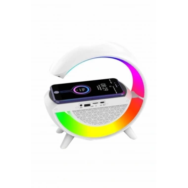 Bluetooth Hoparlör G Şekli Atmosfer Akıllı Rgb Lamba Wireless Kablosuz Şarj