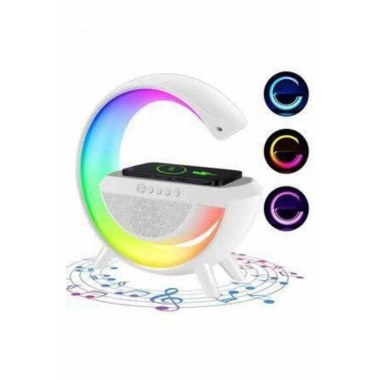 Bluetooth Hoparlör G Şekli Atmosfer Akıllı Rgb Lamba Wireless Kablosuz Şarj