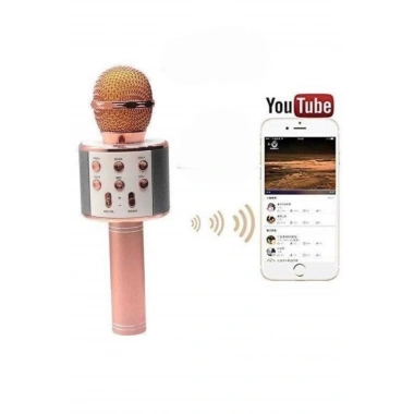 Bluetooth Hoparlör USB AUX SD Kart Kaoroke Mikrofon Uzun Pil Ömrü