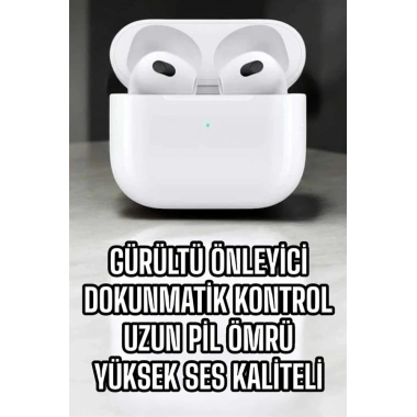 Bluetooth Kulaklık 3.Nesil Kablosuz Uzun Pil Ömrü Dokunmatik Kontrol