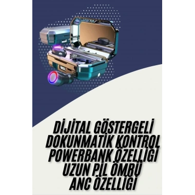 Bluetooth Kulaklık Android ve İOS Uyumlu ANC Özellikli Dijital Şarj Göstergeli